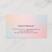 Carte De Fidélité Elégant Pastel Colors Salon Gradient (Dos)