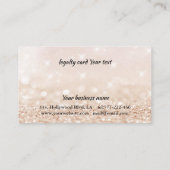 Carte De Fidélité Élégant rose doux vernis à ongle doré glittery (Dos)