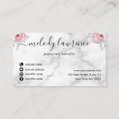 Carte De Fidélité Elégant rose en cuivre ciseaux en or coiffeuse (Dos)