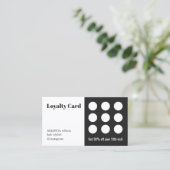 Carte De Fidélité Elégant salon blanc gris foncé (Debout devant)