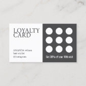 Carte De Fidélité Elégant salon blanc gris foncé (Devant)