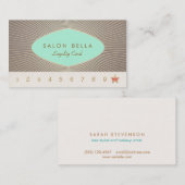 Carte De Fidélité Elégant Salon de Beauté Client Loyalty Punch Card (Devant / Derrière)