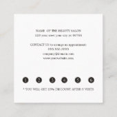 Carte De Fidélité Élégant salon de beauté Cool Red Heart (Dos)