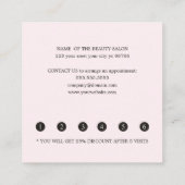 Carte De Fidélité Élégant salon de beauté Cool Red Heart (Dos)