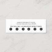 Carte De Fidélité Élégant salon de beauté Rose blanche élégant (Dos)