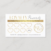 Carte De Fidélité Élégant salon de maquillage de logo Glam White & G (Dos)