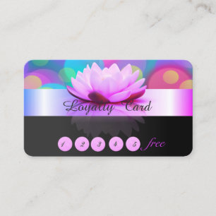 Carte De Fidélité Élégant stylé, Lotus Bokeh coloré