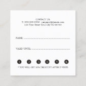 Carte De Fidélité Elegant White Faux Gold Razor Loyalty Card (Dos)