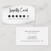 Carte De Fidélité Elégante Boutique Luxe Blanc Or (Devant / Derrière)