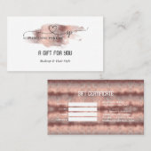 Carte De Fidélité Élégante calligraphie Gold Professional Beauty Sal (Devant / Derrière)