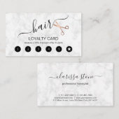 Carte De Fidélité Elégante coupe-cheveux rose d'or (Devant / Derrière)