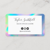 Carte de fidélité élégante Faux Holographic (Dos)