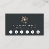 Carte De Fidélité Élégante fleur d'Hibiscus de cuivre (Devant)