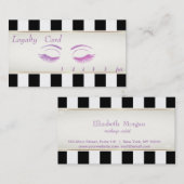 Carte de fidélité Élégante, Grattée, Lashes (Devant / Derrière)