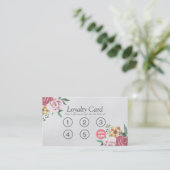 Carte de fidélité Elégante maquillage floral & lis (Debout devant)