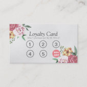 Carte de fidélité Elégante maquillage floral & lis (Devant)