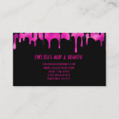 Carte De Fidélité Élégante Parties scintillant de disques noir et ro (Dos)