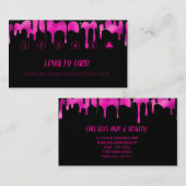 Carte De Fidélité Élégante Parties scintillant de disques noir et ro (Devant / Derrière)