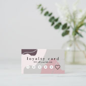 Carte De Fidélité Élégante parties scintillant en argent abstrait (Debout devant)