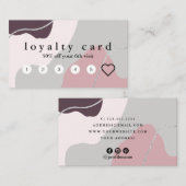 Carte De Fidélité Élégante parties scintillant en argent abstrait (Devant / Derrière)