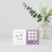 Carte De Fidélité Élégante Parties scintillant violette Lilac Sparkl (Debout devant)