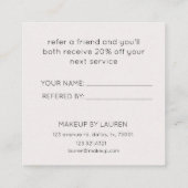 Carte de fidélité élégante Red Poppy Floral (Dos)