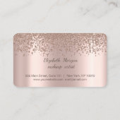 Carte de fidélité élégante Rose Gold Diamonds (Dos)