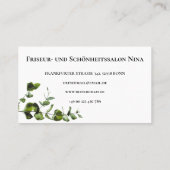 Carte De Fidélité Elegante Treuekarte mit Grünem Touch (Dos)