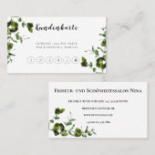 Carte De Fidélité Elegante Treuekarte mit Grünem Touch (Devant / Derrière)