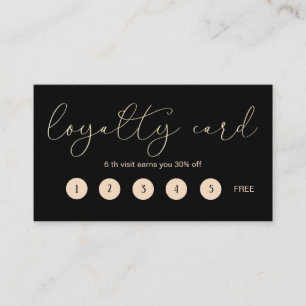 Carte De Fidélité Élégante typographie Loyalty Card