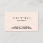 Carte De Fidélité Élégantes lèvres roses manuscrites calligraphie de (Dos)