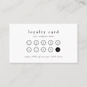 Carte De Fidélité EMELIA Simple Boho Moderne Business Reward 10 Punc (Devant)