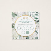 Carte de fidélité Emerald verdure cercle or (Dos)