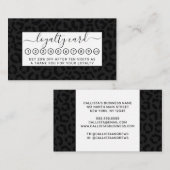 Carte De Fidélité Empreinte de léopard noir minimal moderne (Devant / Derrière)