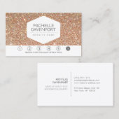 Carte de fidélité en CUIVRE PARTIES SCINTILLANT Sa (Devant / Derrière)