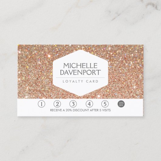 Carte de fidélité en CUIVRE PARTIES SCINTILLANT Sa (Devant)