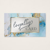 carte de fidélité en marbre bleu (Devant)