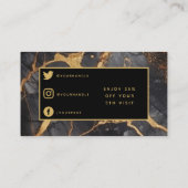 Carte de fidélité en marbre doré moderne du salon (Dos)