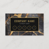 Carte de fidélité en marbre doré moderne du salon (Devant)