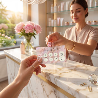 Carte de fidélité en or rose opale