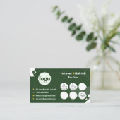 Carte de fidélité en timbres pour café vert (Debout devant)
