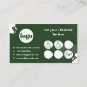 Carte de fidélité en timbres pour café vert (Devant)