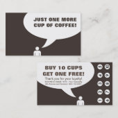 Carte De Fidélité encore une tasse de café ! (fidélisation du client (Devant / Derrière)