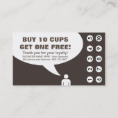 Carte De Fidélité encore une tasse de café ! (fidélisation du client (Dos)