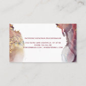 Carte De Fidélité Encre D'Aquarelle Liquide D'Art Moderne Purple Et (Dos)