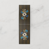 Carte De Fidélité Engrenages à vapeur et papillons bleus (Extérieur déplié)