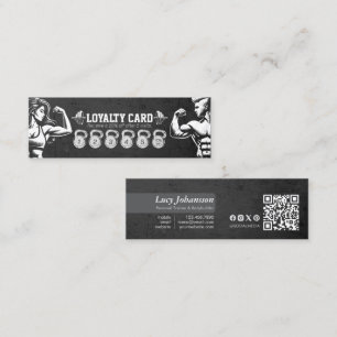Carte De Fidélité Entraîneur de fitness moderne Bodybuilding Instruc