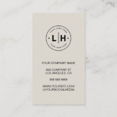 Carte De Fidélité Entreprise moderne minimale (Dos)