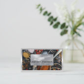 Carte De Fidélité Épices | Couteau métallique (Debout devant)