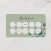 Carte de fidélité et d'affaires florales (Dos)